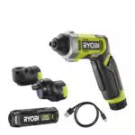 RYOBI Akku-Schrauber RSD4-120TA2 mit 2x Winkelaufsätzen und USB-C Ladekabel