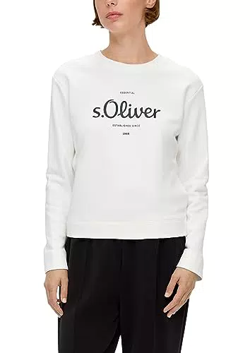 s.Oliver Damen Sweatshirt - Modell 2136095 - Weiß