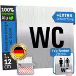 SCHILDERBOXX® Selbstklebendes WC-Schild für Gäste-WC und Toilettentür