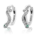 Schlangen Ohrringe Damen aus Sterling Silber 925 mit Zirkonia – Gothic Schmuck