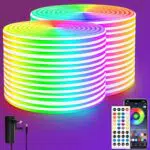 Neon LED Streifen mit App-Steuerung und Fernbedienung - Wasserdicht und flexibel, ideal für Schlafzimmer und Außendekoration