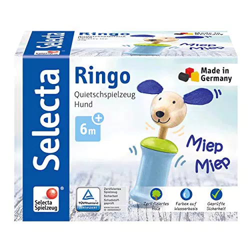 Selecta Ringo Hundespielzeug mit Quietscher - 12 cm Spielspaß für Hunde
