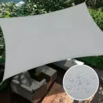 SHACOS Sonnensegel wasserdicht rechteckig aus Polyester für Terrasse und Garten