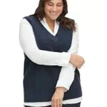 Sheego Damen Pullunder mit V-Ausschnitt - Citywear Klassiker