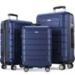 SHOWKOO Hartschalen Kofferset mit TSA Schloss und 4 Rollen - Erweiterbar Trolley