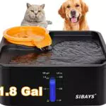 SIBAYS Trinkbrunnen für Hunde mit Mehrfachfiltersystem - BPA-frei und leise