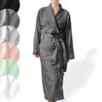 SIEGENTHAL® Damen Bademantel Frottee Velour 100% Baumwolle mit Schalkragen