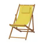 Siena Garden Liegestuhl Faro aus Hartholz mit Polyester-Kissenbezug