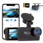 SIGRILL Dashcam 4K/2K mit WiFi, 170° Weitwinkel, G-Sensor, Nachtsicht, App-Steuerung