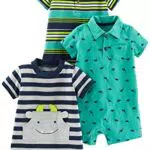 Carter's Baby Jungen Rompers Strampler - Dinosaurier & Streifen Muster