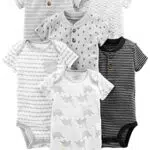 Carter's Baby-Jungen Kurzarm-Body, Motiv: Anker, Dinosaurier, Streifen, Wal