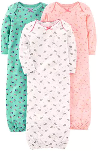 Simple Joys by Carter's Baby-Mädchen 3-Pack Cotton Sleeper Gown Infant-and-Toddler-Nightgowns