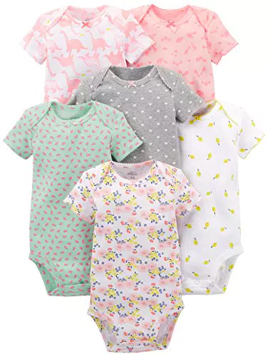 Simple Joys by Carter's Baby Mädchen 6-Pack Short-Sleeve Bodysuit Body