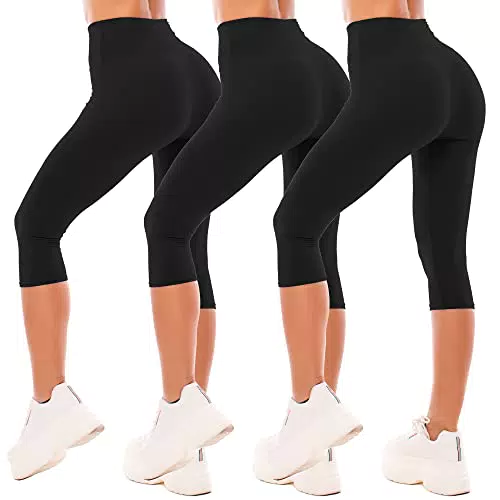 SINOPHANT Leggings Damen 3/4 High Waist Elastisch Blickdicht Große Größen