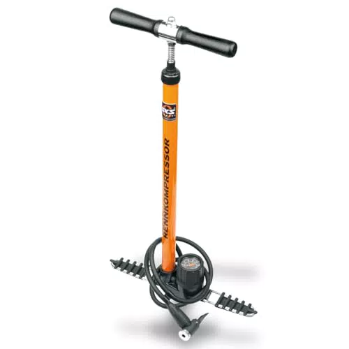 SKS Rennkompressor E.V.A. Standpumpe mit Präzisionsmanometer und Metallrohr