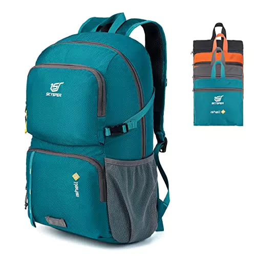 SKYSPER Ultraleichter Faltbarer Rucksack mit Nassfach für Wandern und Reisen