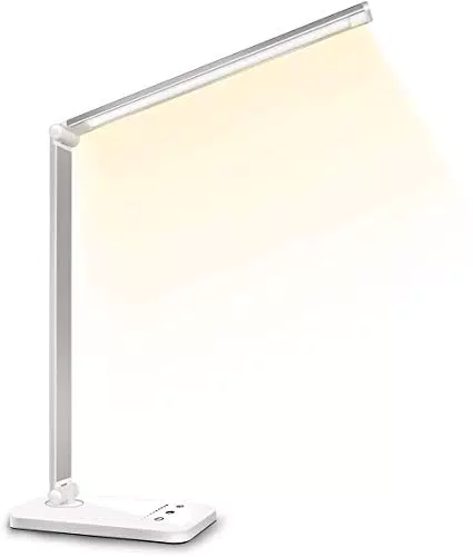 SLATOR LED Schreibtischlampe dimmbar mit USB-Anschluss für Smartphones QM019