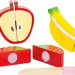 small foot Holz Schneide Obst-Set für Kinder ab 3 Jahren, Kinderküche Zubehör