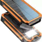 Solar Powerbank 20000 mAh - Wasserdichtes USB C Solar Ladegerät für Smartphones und Tablets