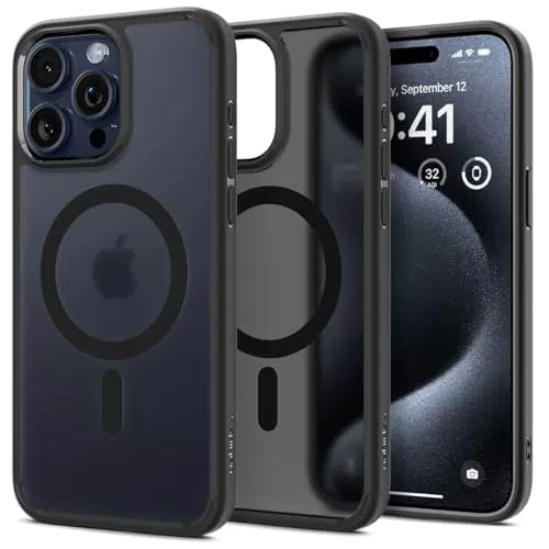 Spigen iPhone 15 Pro Ultra Hybrid Hülle - Transparent, Dünn, MagSafe-kompatibel