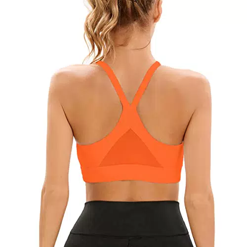 Y-Cross-Back Sport-BH für Damen mit gepolsterten Trägern und abnehmbaren Körbchen