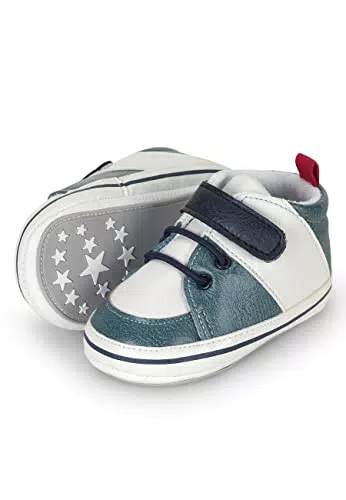 Sterntaler Baby Jungen Babyschuh mit rutschfester Sohle - mittelblau
