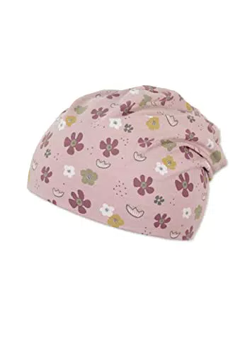 Sterntaler Baby Mädchen Beanie mit Blumenmuster aus Jersey Baumwolle