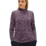 STREET ONE Damen A320584 Langarmshirt Bedruckt, deep Blue