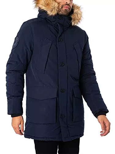 Superdry Herren Parka Vintage Everest - Gepolstert, Nordic Chrome Navy