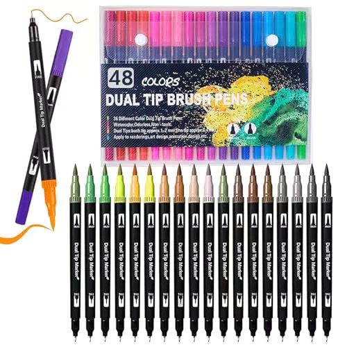 Surcotto Dual Brush Pen Set – Wasserbasierte Filzstifte für Aquarell und Handlettering