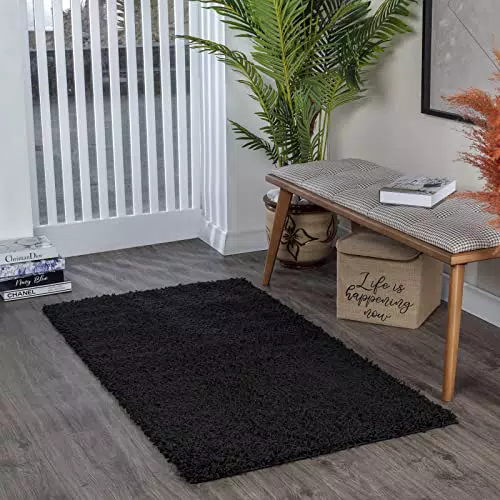 Surya Home Shaggy Berber Teppich Läufer für Wohnzimmer und Schlafzimmer