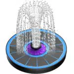 SZMP Solar Springbrunnen 3.5W – Upgraded Teichpumpe mit 8 Effekten für Garten und Vogelbad