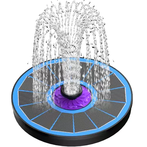 SZMP Solar Springbrunnen 3.5W – Upgraded Teichpumpe mit 8 Effekten für Garten und Vogelbad