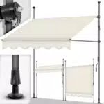 Tillvex Klemmmarkise mit Handkurbel für Balkon – UV-beständig und höhenverstellbar