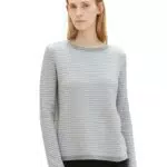TOM TAILOR Damen Basic Strickpullover mit Struktur