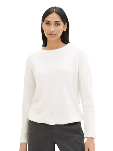 TOM TAILOR Damen Sweatshirt mit Struktur