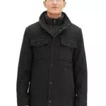 TOM TAILOR Herren Wollmantel mit integrierter Innenjacke