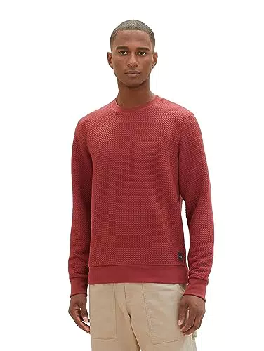 TOM TAILOR Herren Basic Sweatshirt mit feiner Struktur