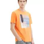 TOM TAILOR Herren Basic T-Shirt mit Print, Modell 22195