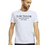 TOM TAILOR Herren T-Shirt mit Logo-Print aus Bio-Baumwolle