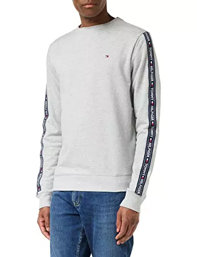 Tommy Hilfiger Herren Sweatshirt ohne Kapuze, Blau,