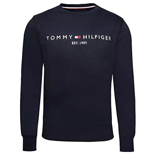 Tommy Hilfiger Herren Sweatshirt Logo ohne Kapuze