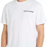 Tommy Jeans Herren T-Shirt Kurzarm Linear Chest Rundhalsausschnitt