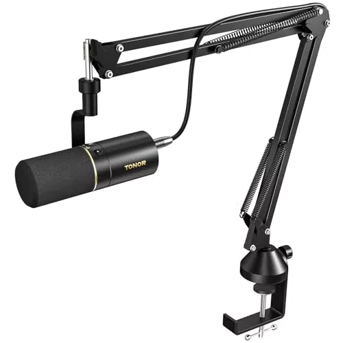 TONOR TD510 USB/XLR Mikrofon für PC und Gaming mit Mikrofonarm und Mute-Taste