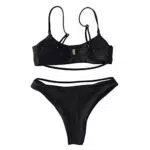 TSWRK Damen Bikini Set Push-Up Gepolstert Bustier Sommer Bademode