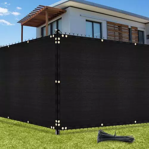 UIRWAY Sichtschutz Zaunblende Schattiernetz mit Ösen für Gartenzaun und Gewächshaus
