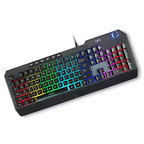 DR1TECH Wasp+ RGB Gaming Tastatur für PC/PS4 mit LED Hintergrundbeleuchtung und Anti-Ghosting
