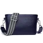 Unisoul Umhängetasche Damen - Moderne Crossbody Bag aus Leder in Blau