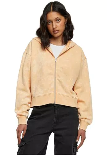 Urban Classics Damen Jacke Short Oversized Towel Washed Zip Hoody