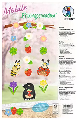 Ursus Mobile Frühlingserwachen, Höhe ca. 52 cm, ideale Raumdeko für Kinderzimmer